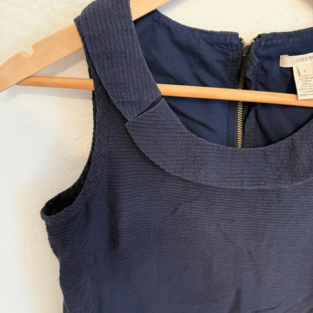 J.Crew High Neck Cotton-Silk Blend Blouse